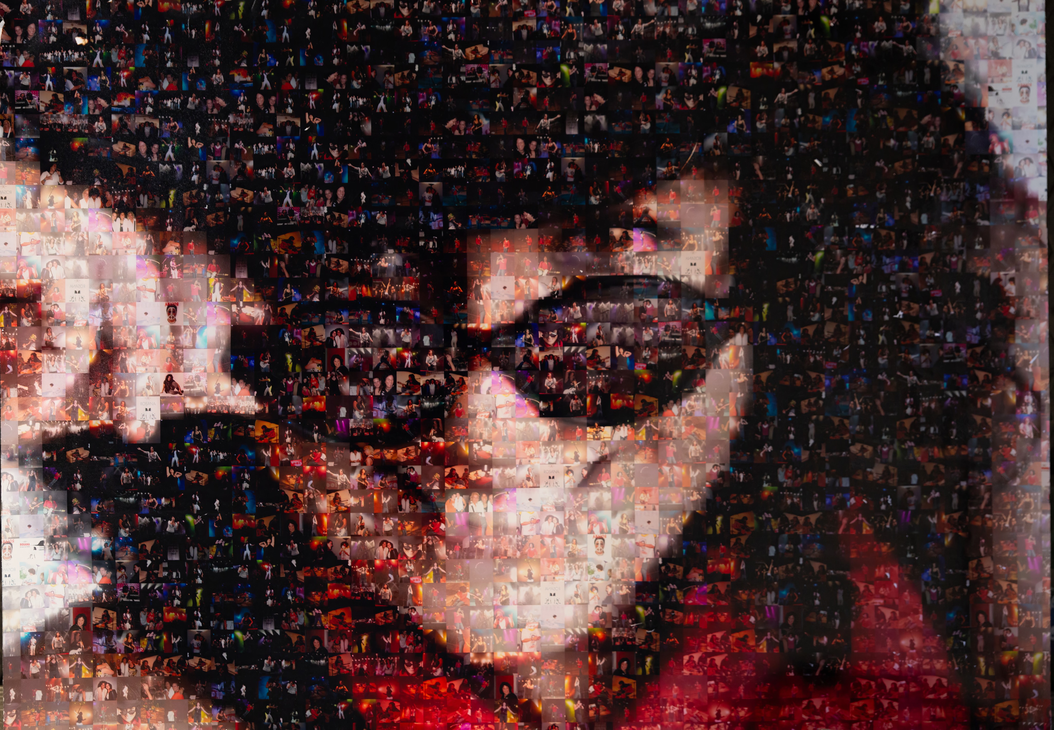 Retrato de Rosana compuesto por pequeñas fotografías