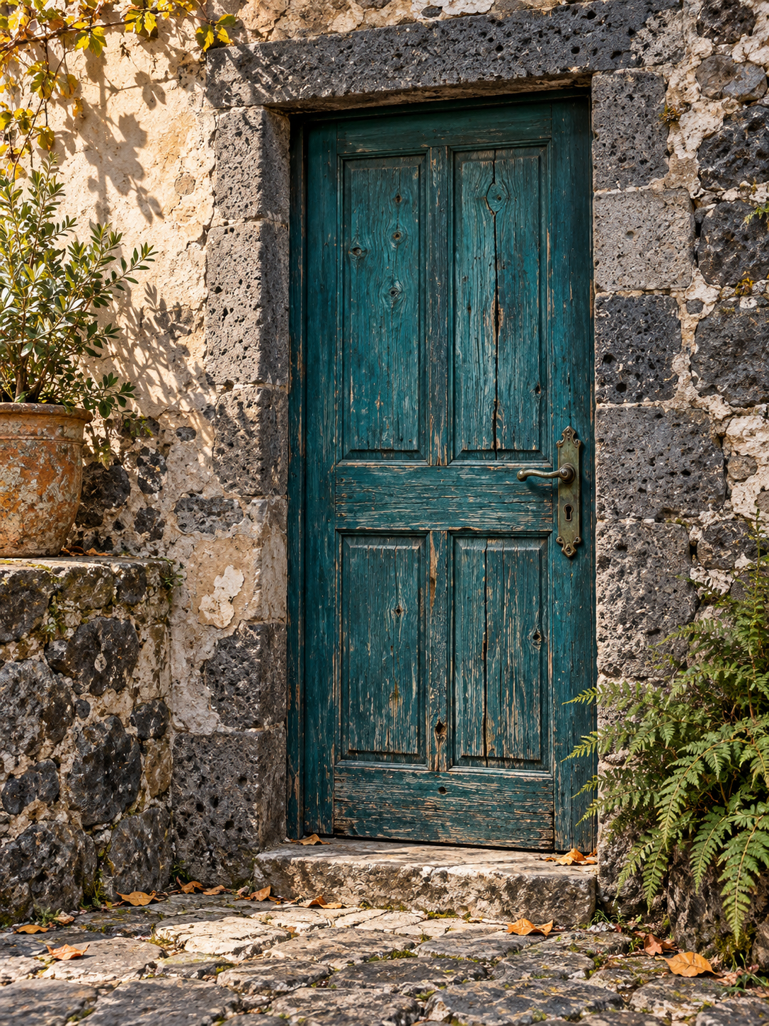 Puerta turquesa de prueba